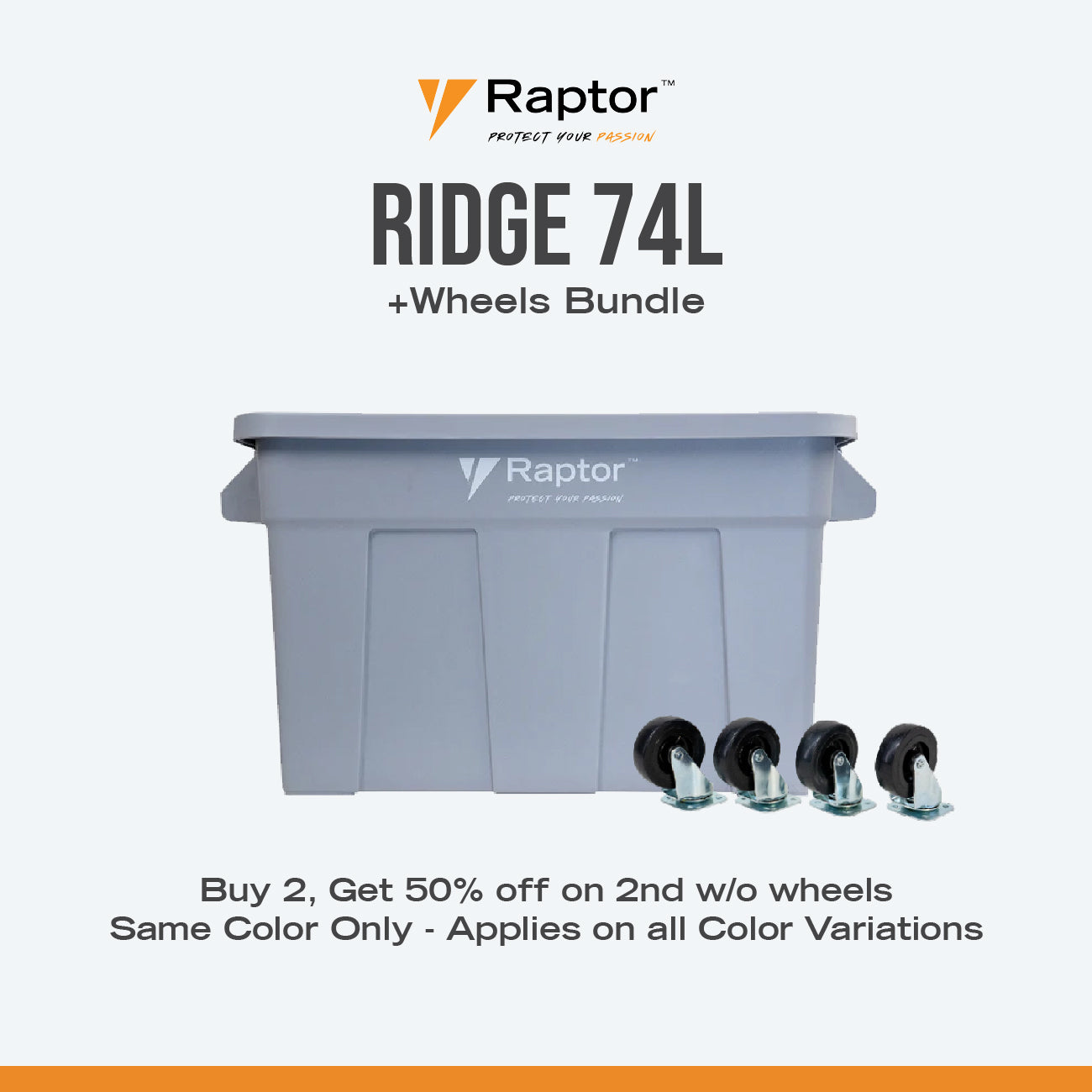 Raptor Storage Ridge Box 74 + Wheels Bundle Buy 2, Get 50% off on 2nd  Ridge Box w/o wheels | Raptor PH