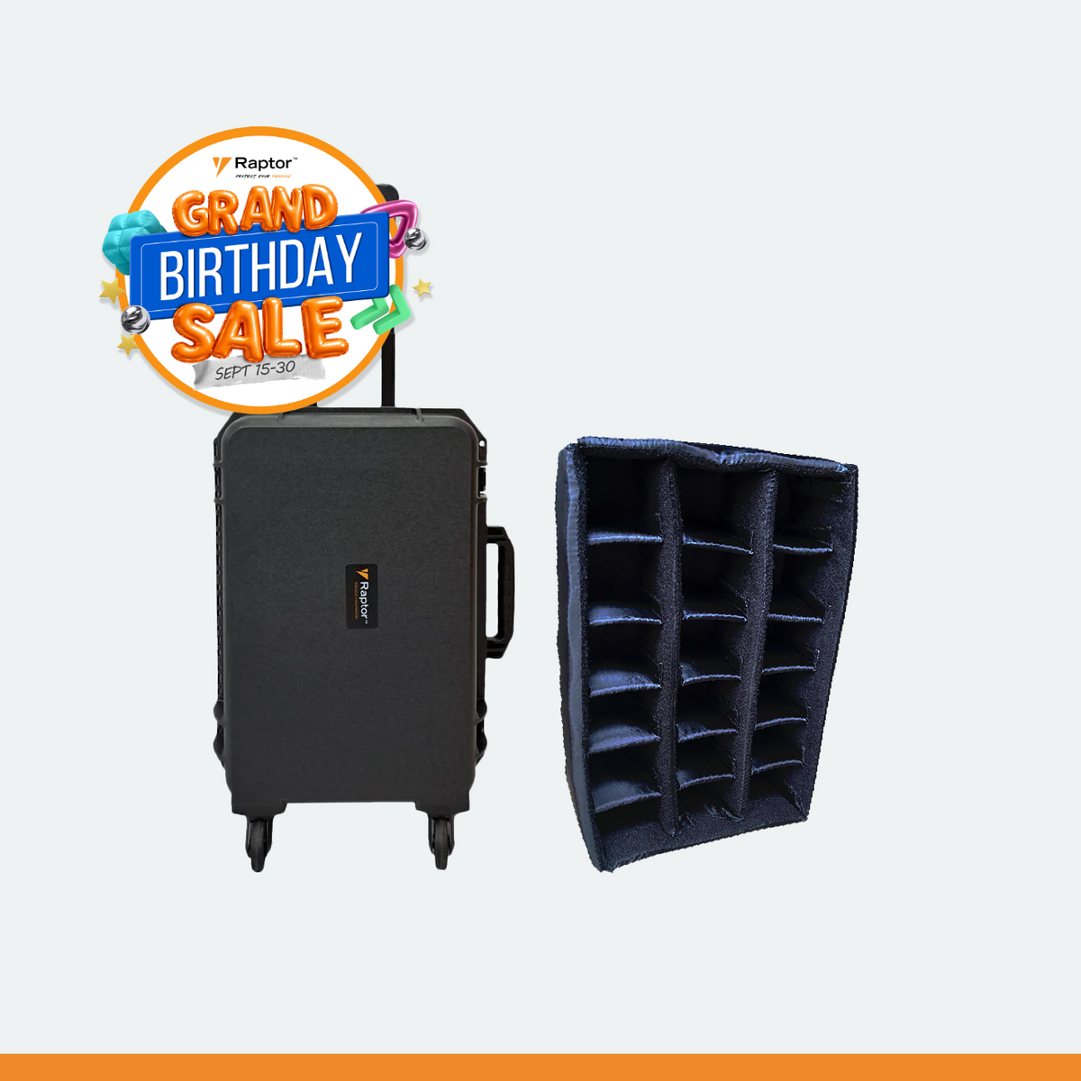 Raptor Case Air Trolley 6500 + Divider Bundle