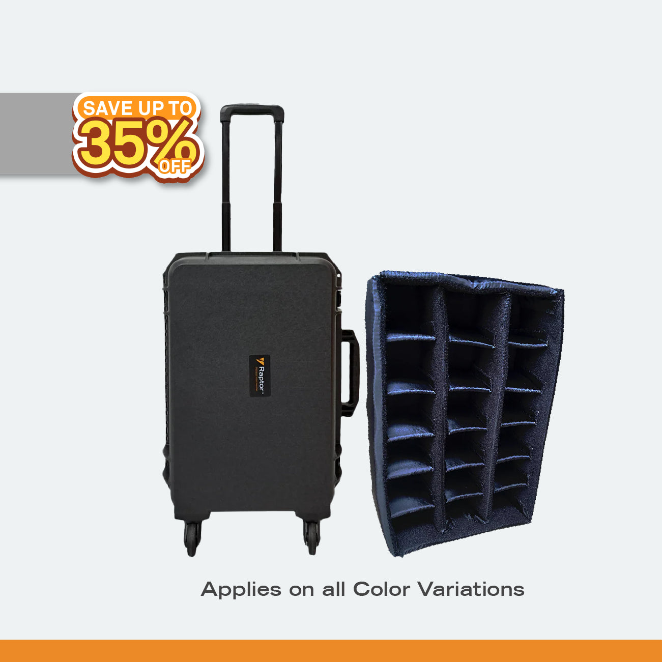 Raptor Case Air Trolley 6500 + Divider Bundle