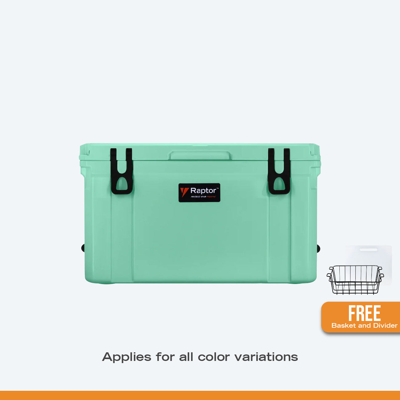 Raptor Cooler Arctic 55 + Free Basket and Divider Bundle