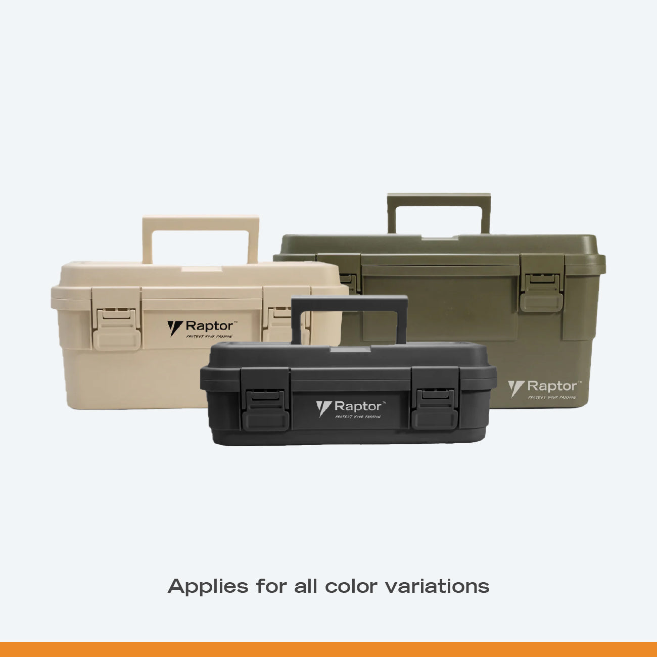 Raptor Case Utility Stackable Toolbox 4.5L + 6.5L + 15L Bundle