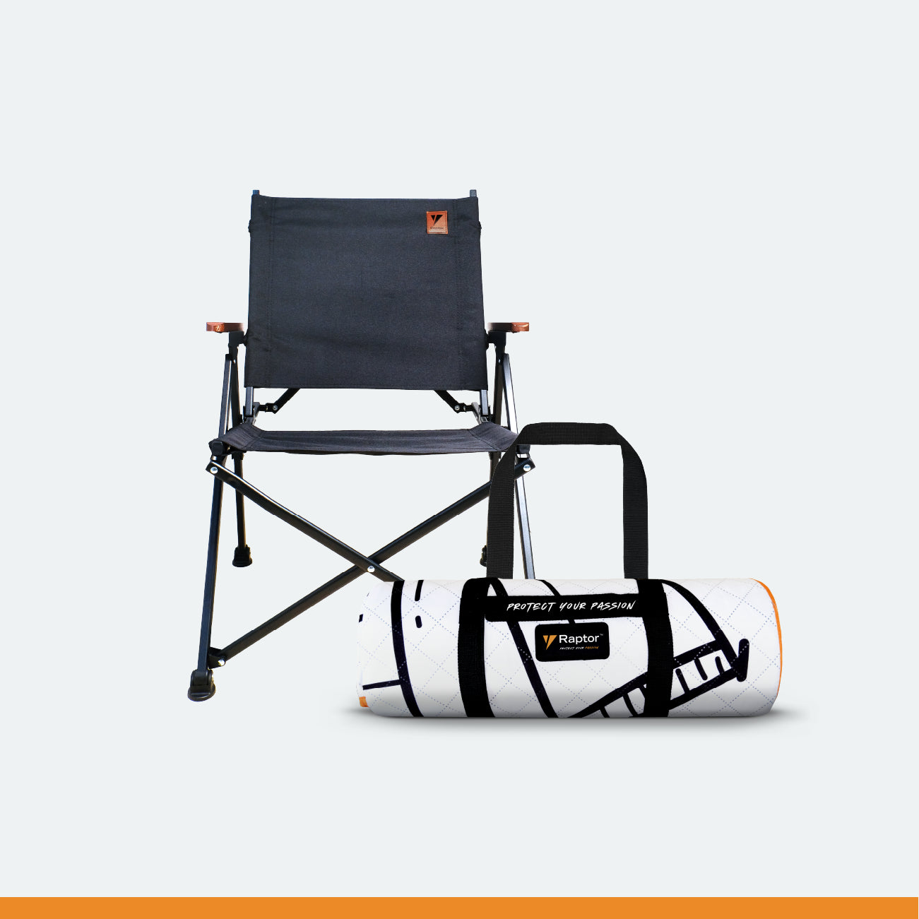 Raptor Perch Camping Chair + Raptor Terra Camping Mat Bundle