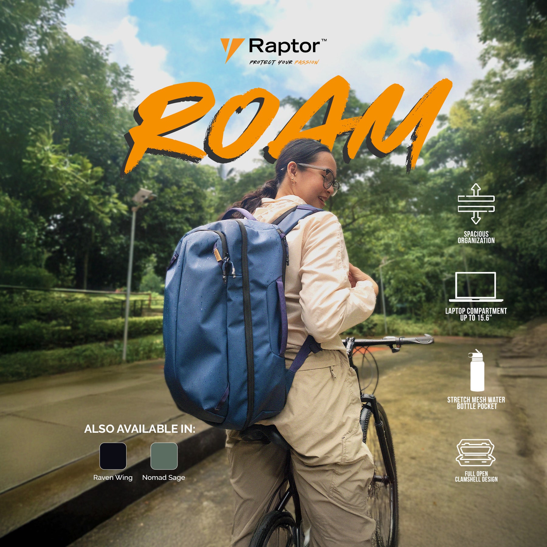 Raptor Roam Travel Backpack