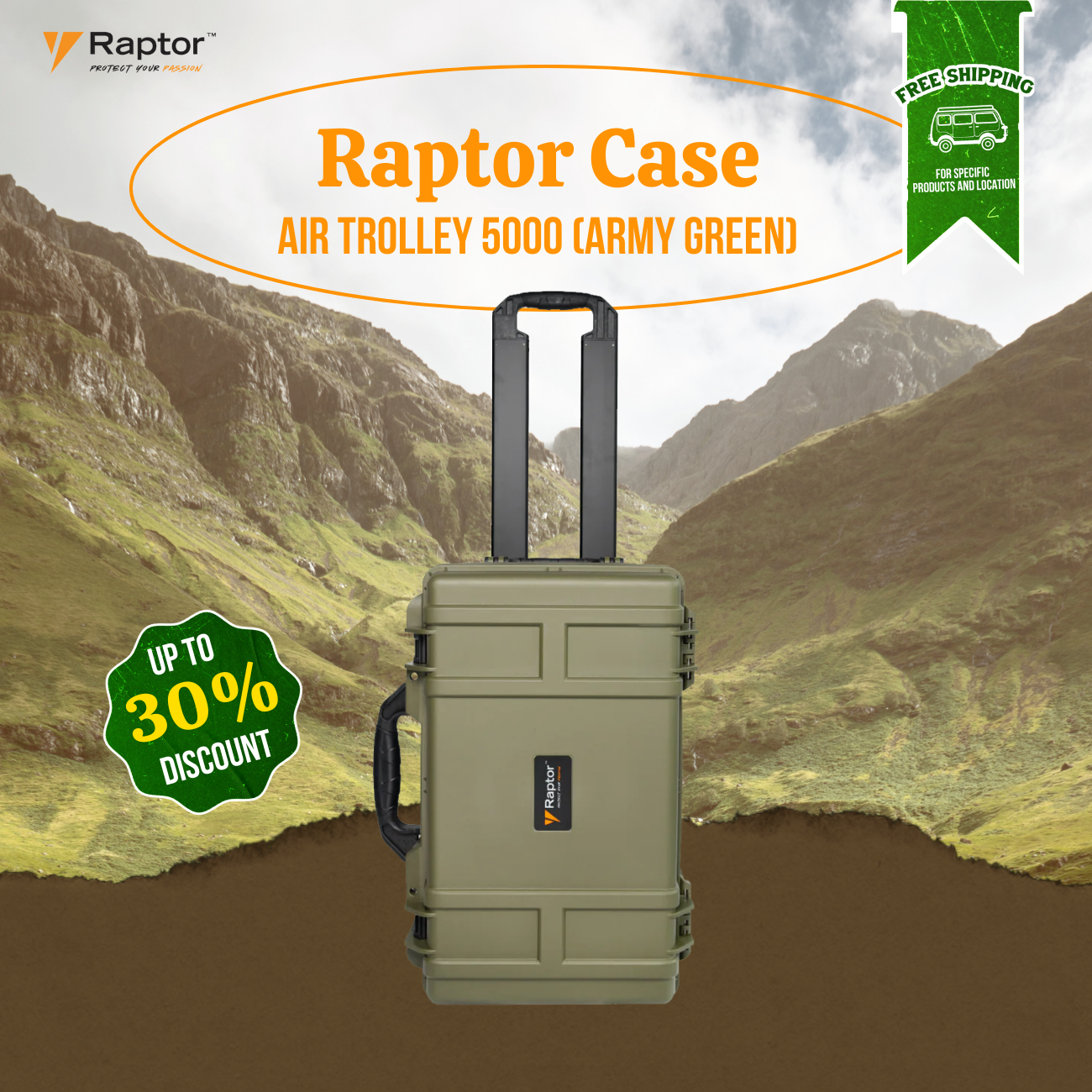 Raptor Case Air Trolley 5000