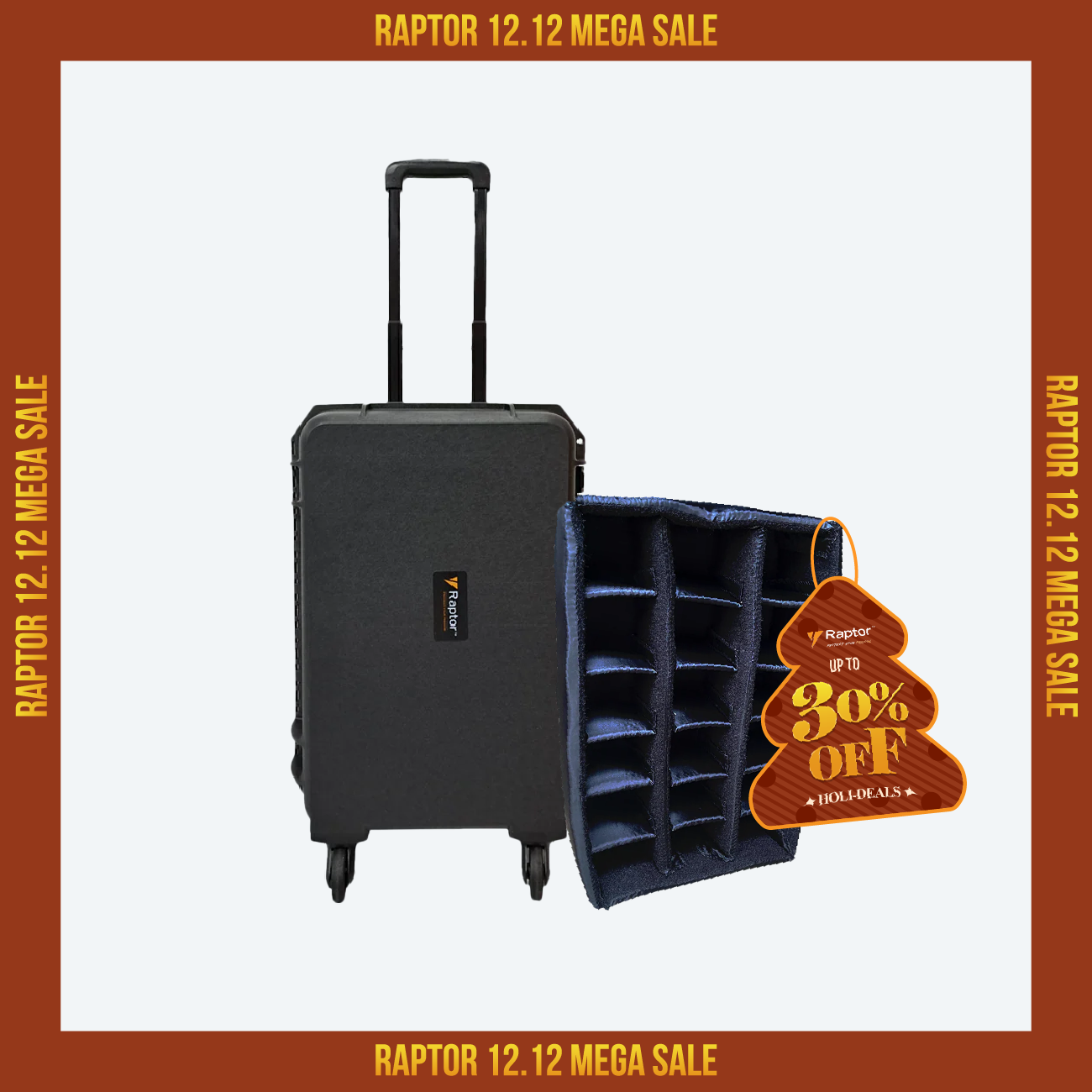 Raptor Case Air Trolley 6500 + Divider Bundle