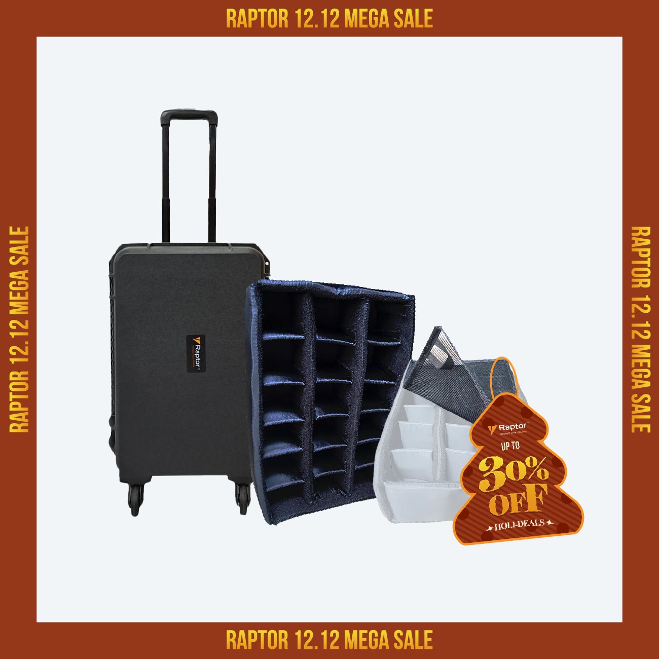 Raptor Case Air Trolley 6500  + Divider + Cover Bundle