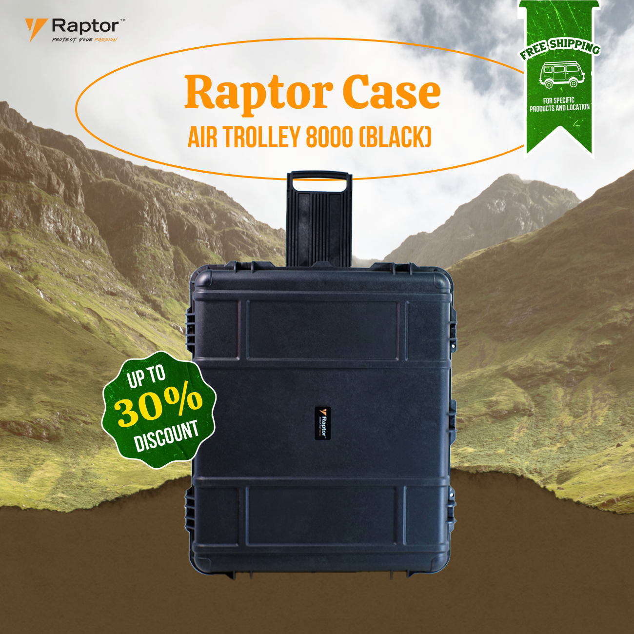Raptor Case Air Trolley 8000