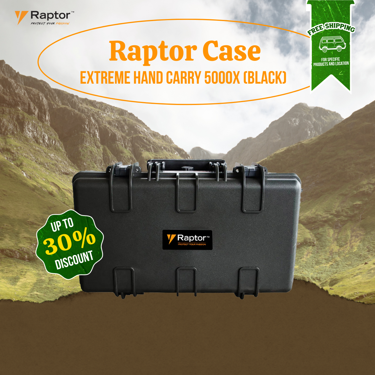 Raptor Case Extreme Hand Carry 5000x