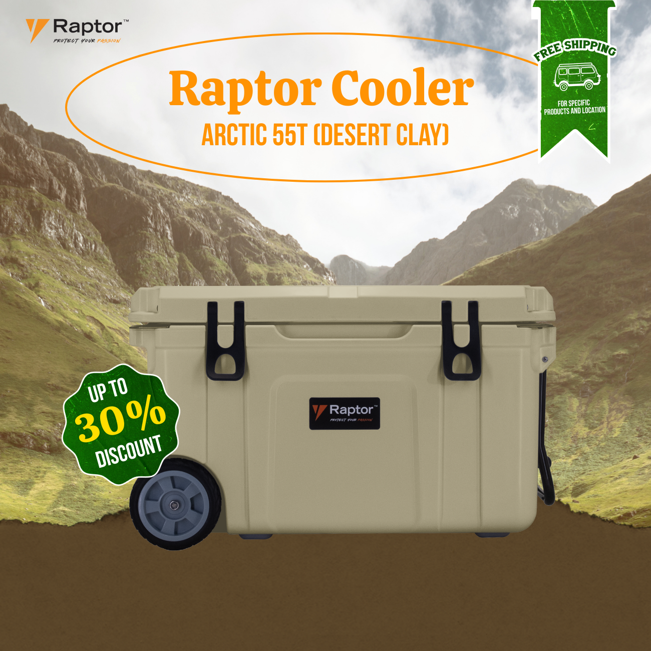 Raptor Cooler Arctic Trolley 55T