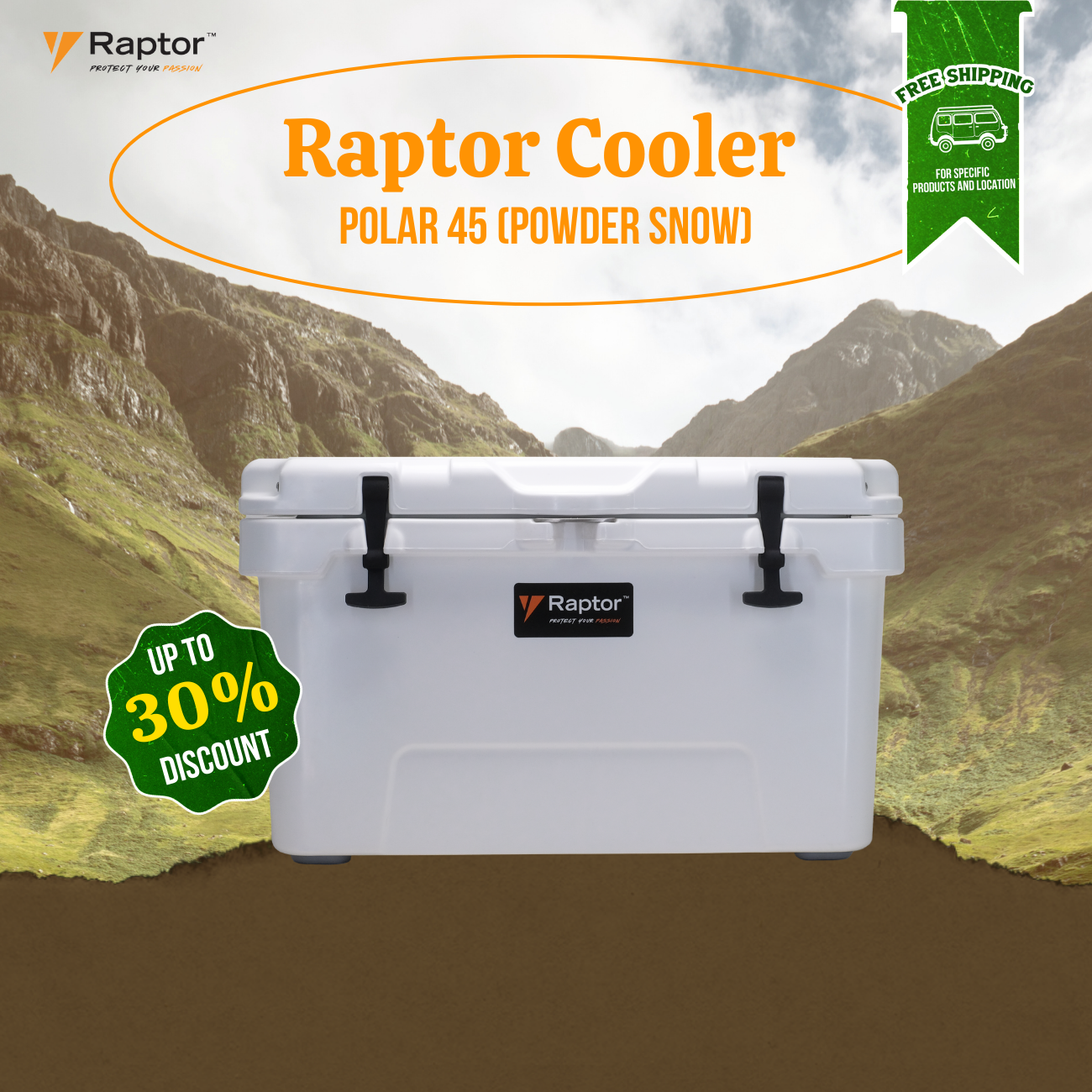 Raptor Cooler Polar Hand Carry 45