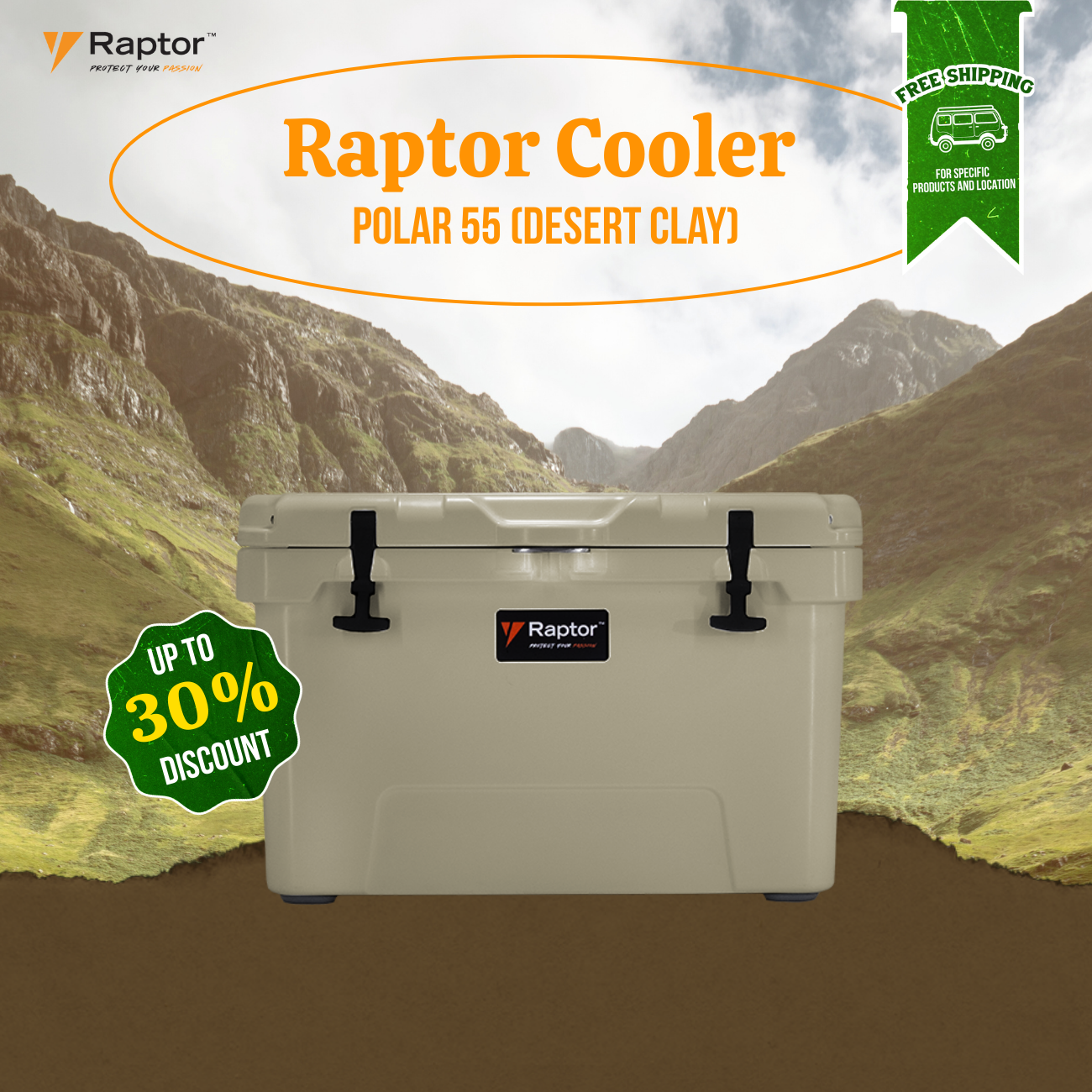 Raptor Cooler Polar Hand Carry 55
