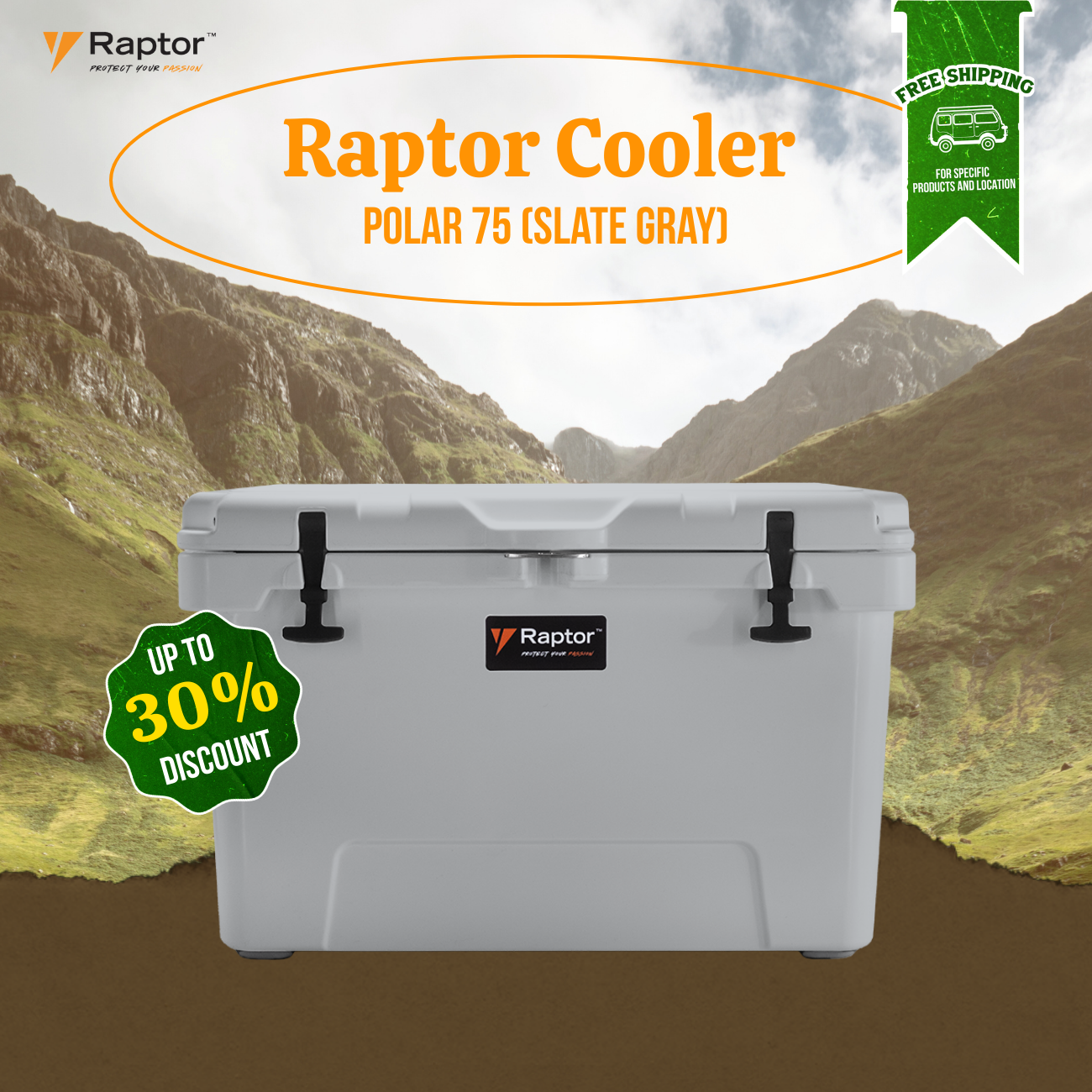 Raptor Cooler Polar Hand Carry 75