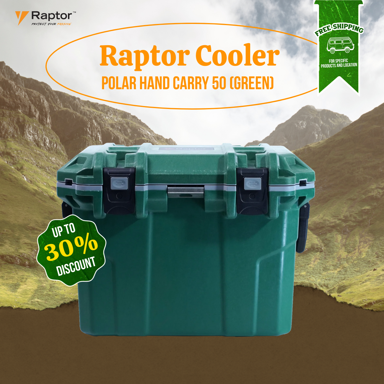 Raptor Cooler Polar Hand Carry 50