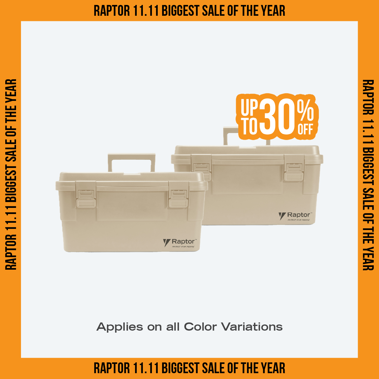 Raptor Stackable Toolbox 15L + 15L Bundle