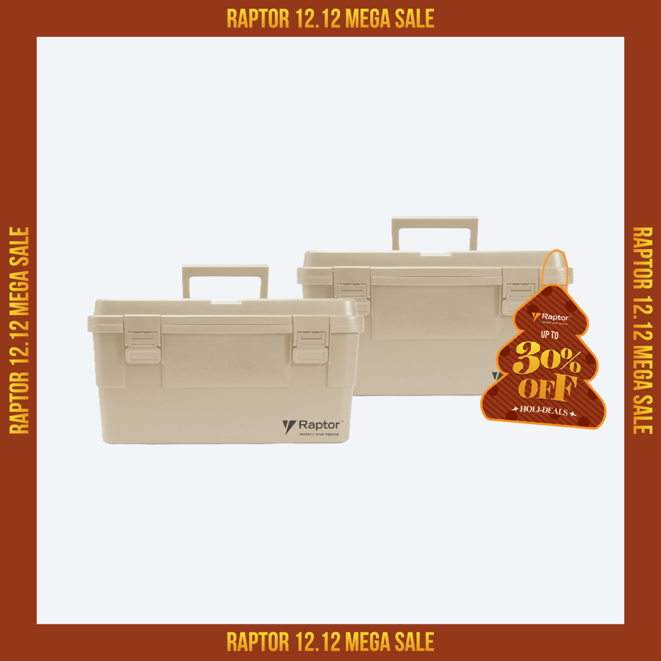Raptor Case Utility Stackable Toolbox 15L + 15L Bundle