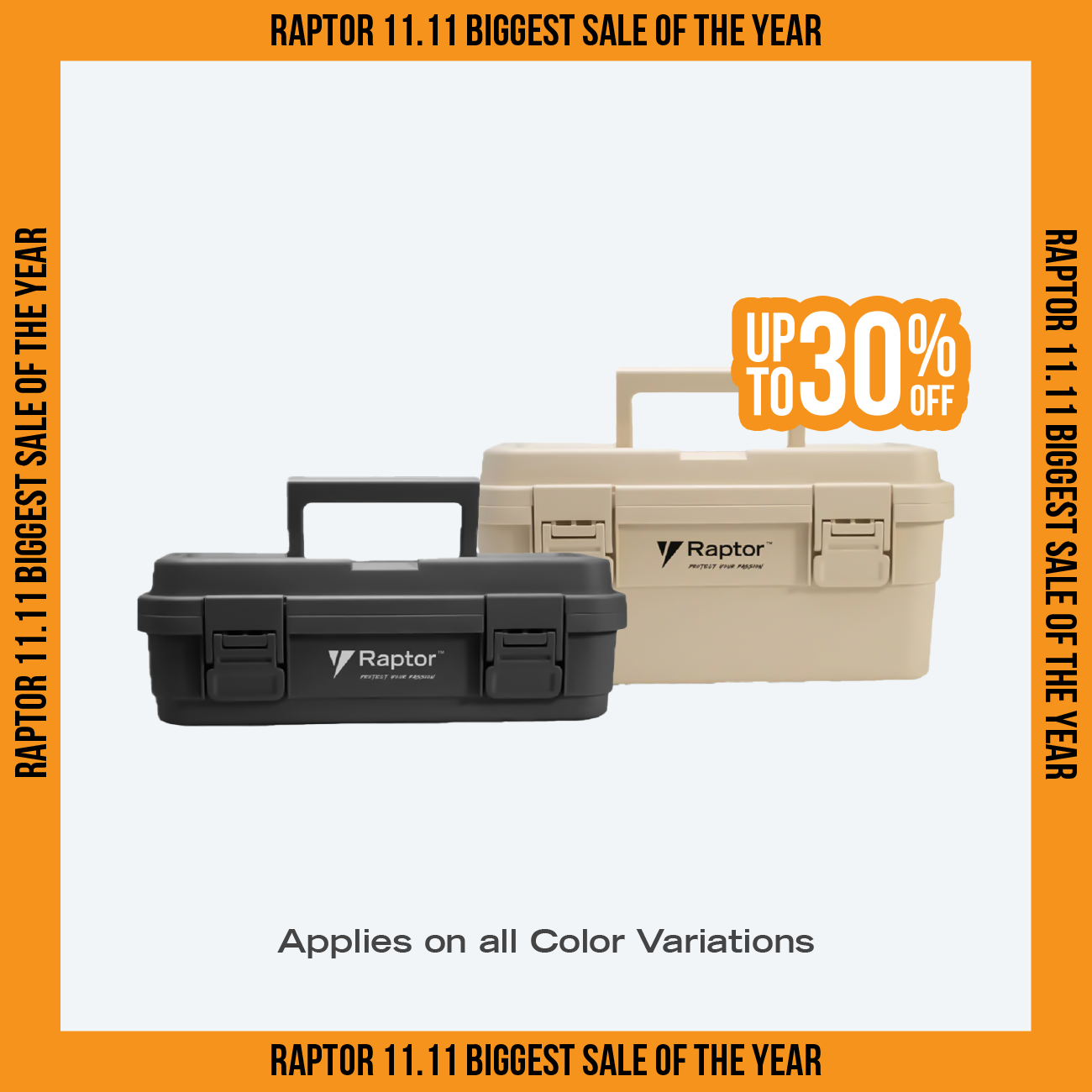 Raptor Case Utility Stackable Tool box 4.5L + 6.5L Bundle