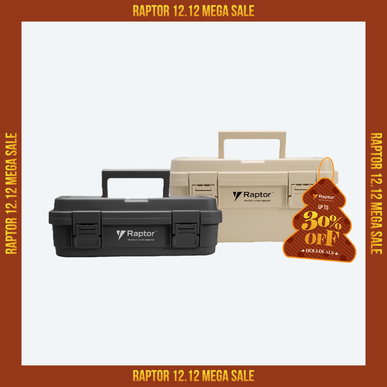 Raptor Case Utility Stackable Tool box 4.5L + 6.5L Bundle