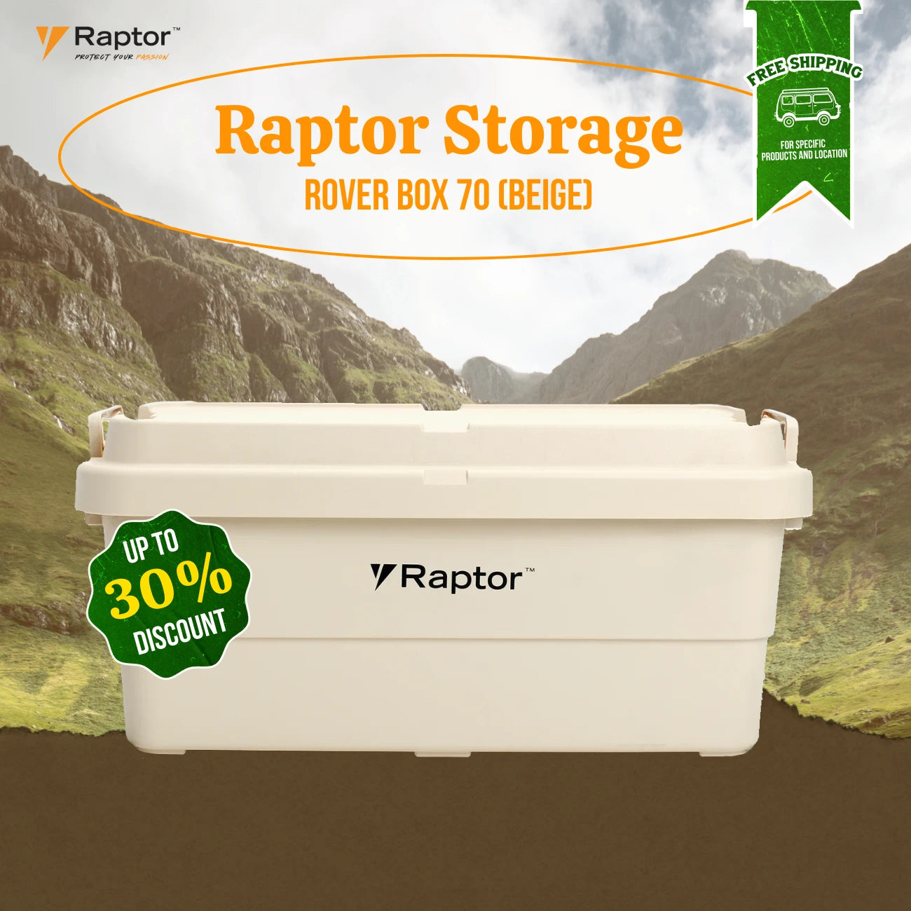 Raptor Storage Box Rover 70