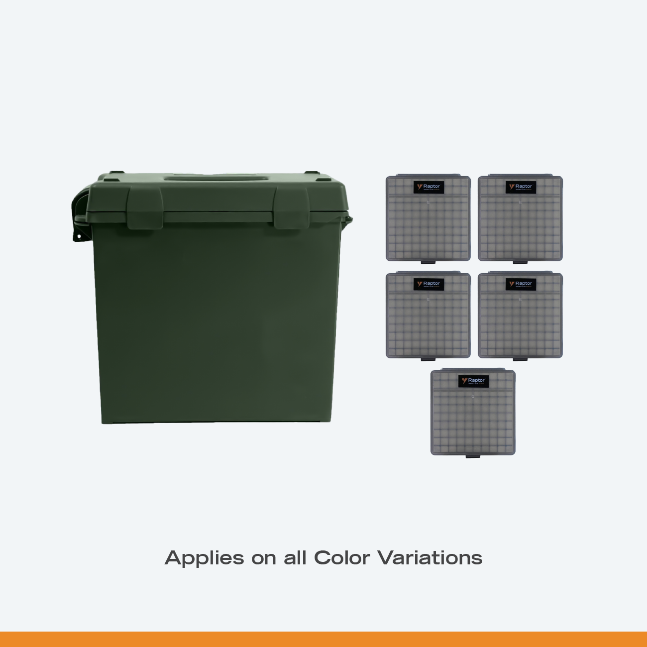 Raptor Case Utility Tool Box 910 + 45acp (5pcs) Bundle